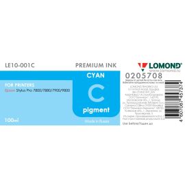 Чернила в бутылке LE10-001С, 100 мл, синий. Пигментные, 0205708