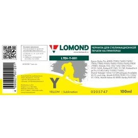 Сублимационные чернила в бутылке LTDI-001Y (0,1 л) LOMOND, 0205747