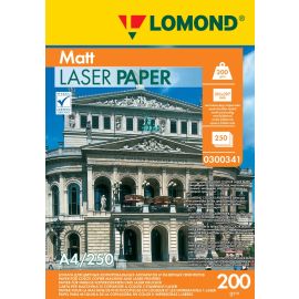 LOMOND Matt DS Color Laser Paper - матовая фотобумага для полноцветной лазерной печати , 200 г/м2, А4, 250 листов, 0300341