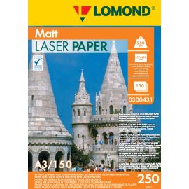 LOMOND Матовая фотобумага для полноцветной лазерной печати , 250 г/м2, А3, 150 листов, 0300431