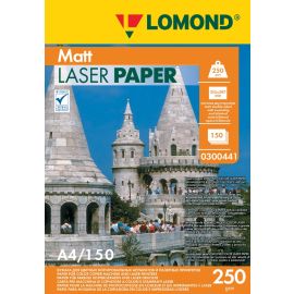 LOMOND Матовая фотобумага для полноцветной лазерной печати , 250 г/м2, А4, 150 листов, 0300441