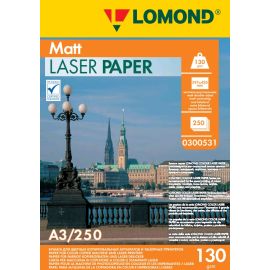 LOMOND Matt DS Color Laser Paper - матовая фотобумага для полноцветной лазерной печати, 130 г/м2, А3, 250 листов, 0300531