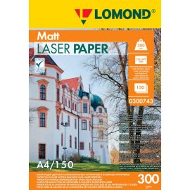 LOMOND Матовая фотобумага для полноцветной лазерной печати , 300 г/м2, А4, 150 листов, 0300743