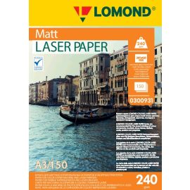 Бумага для лазерной печати Lomond 240 г/м2, А3, 150 листов, Матовая двухсторонняя, 0300931
