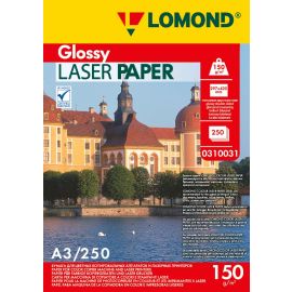Бумага для лазерной печати Lomond 150 г/м2, А3, 250 листов, Глянцевая двухсторонняя, 0310031