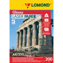 LOMOND Glossy DS Colour Laser Paper - глянцевая фотобумага для полноцветной лазерной печати 200 г/м2, А4, 250 листов, 0310341