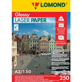 LOMOND Glossy DS Colour Laser Paper - глянцевая фотобумага для полноцветной лазерной печати 250г/м2, А3, 150 листов, 0310431