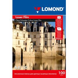 LOMOND PE Laser Film – прозрачная, для лазерных принтеров, двухсторонняя, А4, 10 листов, 100 мкм, 0703411