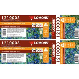 LOMOND XL Natural Cotton - Холст хлопковый универсальный струйный 260 г/м2, (914мм x 30м x 50,8мм) 1210003