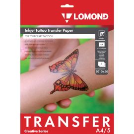 Бумага LOMOND для временных татуировок, А4, 5 листов, 2010450